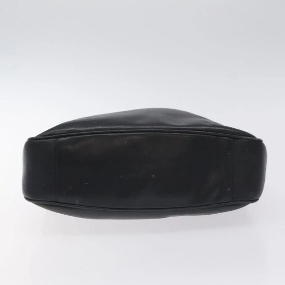 GUCCI Bamboo Hand Bag Leather Black Gold 001 0166 1638 Auth 130572 - Picture 15 of 16